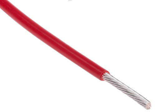 RS PRO Schaltdraht 0.34 mm², 22 AWG 25 m Rot Ø 1.35 mm 19 Litzen Polytetrafluorethylen