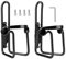 XNJIHWA 2Pcs Bicycle Water Bottle Holder Brackets Adjustable Lightweight Aluminium Alloy Bike Water Bottle Cage with Screws for Road & Mountain Bikes,Black