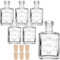 gouveo 6er Set 250 ml Glasflaschen Cube mit Gravur Frohe Weihnachten und Korken (PEK) - Leere Korkenflaschen für Weihnachten - Eckige Flaschen zum Verschenken