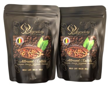 Legendary - it's all about beans CALLETS - Original belgische Schoko-Drops, für Schokoladen-Fondue und Schoko-Brunnen (Milch, 2 x 1 kg)