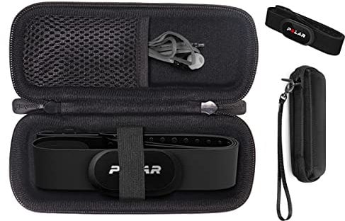CaseSack Case for Heart Rate Monitor, Compatible with Garmin HRM, Polar, Wahoo; Organized Storage with Semi-Hard Protection, Modern Design, Black, Unisex, Travel & Home Storage
