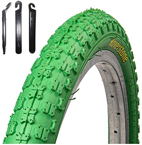 1 x Roverstone 20 Fahrradreifen Fahrradmantel grün 54-406 (20 x 2,125) inkl. Reifenheber