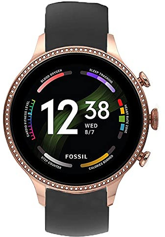 Giaogor Armband Kompatibel Für Fossil Gen 6 Smartwatch, Sport Silikon Classic Ersatz Uhrenarmband Für Fossil Gen 6 42mm Smartwatch (Schwarz)