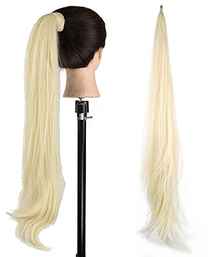 IMISSU Haarverlängerung Pferdeschwanz Flexibles Haar Pferdeschwänze Haarteile Synthetische Perücke (Blond)
