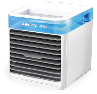 Arctic Air Pure Chill 2.0 Evaporative Air Cooler by Ontel - Powerful, Quiet, Lightweight and Portable Space Cooler with Hydro-Chill Technology For Bedroom, Office, Living Room & More,Blue
