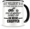 Samunshi® Ich denke an meine Chopper Tasse Kaffeetasse Teetasse Kaffeepott Kaffeebecher Becher 300ml schwarz/schwarz