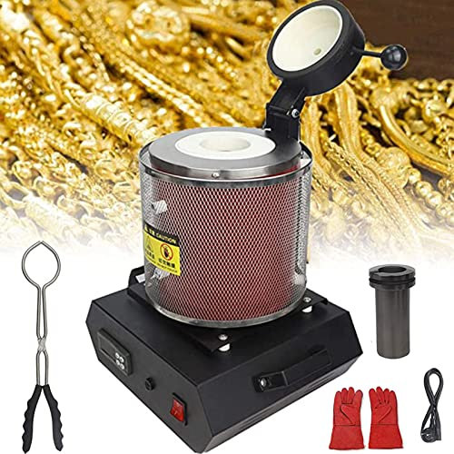 Four De Fusion,Four De Fusion Or,1150℃ Four De Fusion De Métal Numérique Four De Fusion électrique Four Fusion Automatique Machine Fusion or Pour La Fusion Bijoux En or Et En Argent,Red-3kg