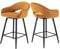 chairus Swivel Breakfast Bar Stools with Legs Set of 2 Velvet Counter Height Stool Adjustable High Stool with Arms (Yellow(Velvet)-2)