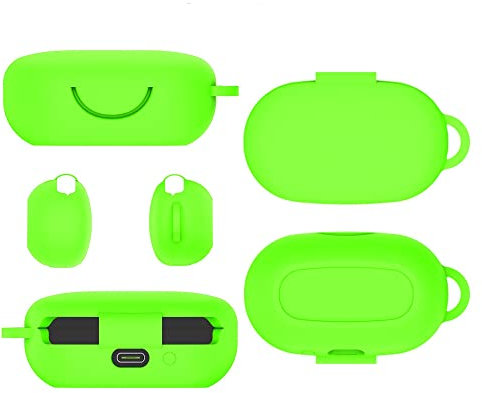 Für Anker Soundcore Sport X10 Case Cover, Silikonhülle, Schutzhülle mit Karabiner, tragbare, kratz- und stoßfeste Hülle (grün)