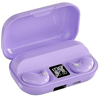 Xmenha Mini unsichtbare kleinste Kopfhörer Bluetooth in Ear kabellos Noise Cancelling Schlafen Sleep Earbuds für kleine Ohren Schlafkopfhörer Seitenschläfer, Lila