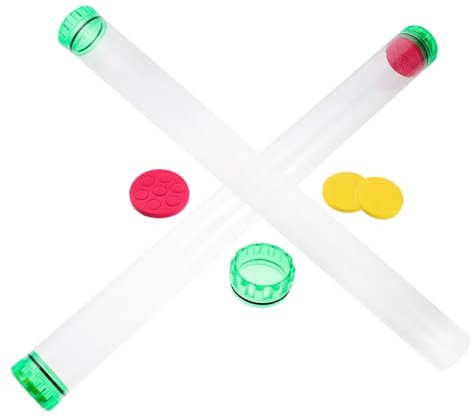 Garneck Fishing Float Tube Container Large PVC Tube Accessory Colour Random Built-in Spacer Sponge Protects Fishing Floats 2Pcs 50cm