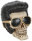 Something Different Wholesale Rockstar Skull Ornament: Elvis Tribute Figur mit goldener Sonnenbrille - Einzigartiges Rock & Roll Sammlerstück für Sammler