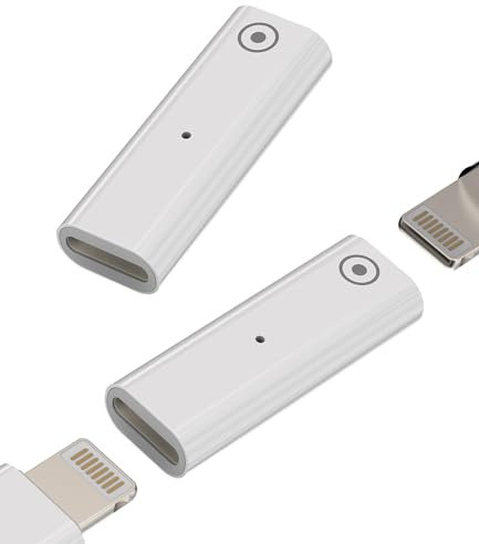 Lightning Female to Lightning Female Adapter(2Pack) Pencil 1st Generation Charger Accessories for iPad Ipencil Charging Accessory Converter for iPhone 14 13 12 11 Promax X Cable Connector Pen Dongle