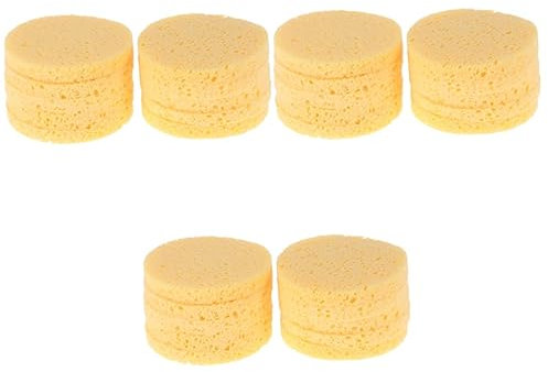 minkissy 30stücke Teiliges Komprimierte Abschmink-schwämme Aus Holzpulpe Wiederverwendbare Gesichtsreinigungspads Für Sanfte Makeup-entfernung Geeignet Für Hauttypen Gelb