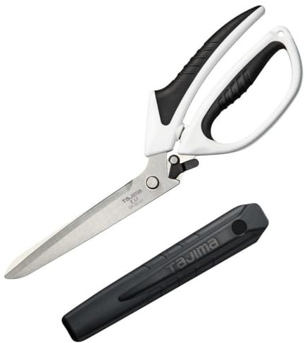 Tajima Varix Handwerkerschere (Ergonomisch geformte Griffe, Gesamtlänge 287 mm/Schneidenlänge 120 mm, inkl. Schutzköcher) DK-BD120-EUR
