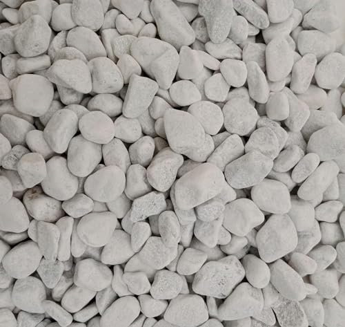 BERNARDELLI - Ciottoli Bianco Marmo Carrara (15/25 mm) per arredo di esterni, vasi e fiorere - Sacco da 10 kg