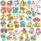 CAYUDEN Diamond Painting Aufkleber, 36pcs 5D Tiere Diamant Painting Bilder Kinder DIY Diamond Painting Kinder Mädchen Diamant Malerei Aufkleber Kit für Mitgebsel Kindergeburtstag Gastgeschenk