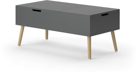 Vicco Couchtisch Riga, Anthrazit, 100 x 50 cm ausziehbar