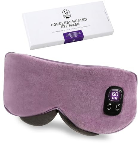 AROMA SEASON Wärmebrille mit Akku einstellbar ohne Kabel zur Linderung von trockenen Augen, Gerstenkorn, Blepharitis | Waschbar und wiederaufladbar | rosa