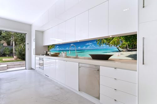 Dimex Küchenrückwand Folie selbstklebend Strand IM Paradies | Klebefolie - Dekofolie - Spritzschutz für Küche | Made in EU - 420 cm x 60 cm