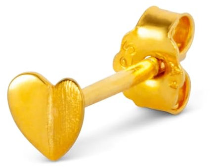 LULU COPENHAGEN GOLD PLATED 925 LULU1084 HEART WINGS GOLD, Taglia unica, Gelbgold, Kein Edelstein