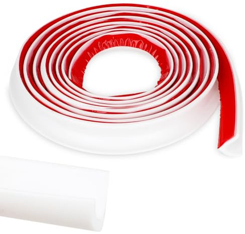 Grondaia autoadesiva per camper, auto, furgone, 5 m, colore bianco