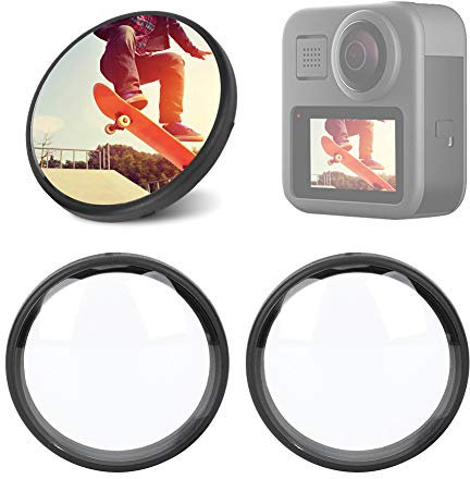 2 STÜCKE Objektiv Schutzhülle für GoPro Max, Sportkamera Objektivdeckelabdeckung, Kratzfeste, Staubdichte Kappenabdeckung für Sports Actio Kamera