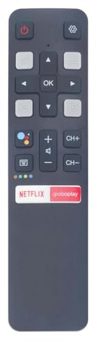 AULCMEET RC802V-FLR1 Telecomando di ricambio vocale compatibile con TCL 4K OLED Smart TV 50P8S 55EP680 55EP660 55P8S 55P8 49S6800FS