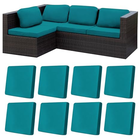 Lot de 8 Housses de Coussin Extensibles pour Patio et extérieur, Housses | Housses de coussin lavables et réutilisables pour meubles de patio et d'extérieur