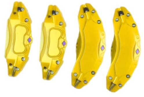 VeVaad Caliper Covers Aluminum Alloy 19 20 Inch Wheel Hub,Front Rear Brake Caliper Cover,Yellow,Compatible with Tesla Model Y 2021-2024,Compatible with models with 19/20 inches wheel hub size