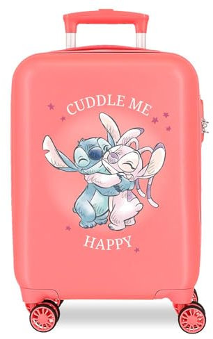 Disney Adorable Stitch Moods Valise Cabine différentes Couleurs Rigide ABS Fermeture à Combinaison latérale 4 Doubles Roues Bagage à Main