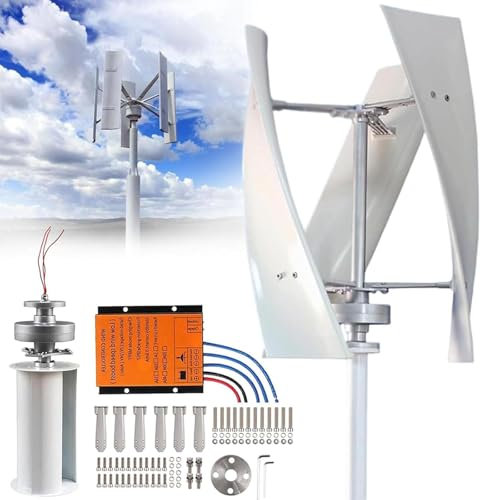 Kits Generador Turbina Eólica 5000W/9000W, Turbina Eólica Levitación Magnética Vertical,Generador Viento Vertical Levitación Magnética Turbina Eólica Vertical para Barco Doméstico,9000W-48V