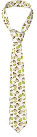 Hnnkloy Corbata clásica para hombre con estampado de pistacho verde