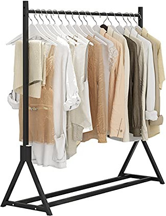 SJFJJKD Robuster Kleiderständer, Kleiderstangen, freistehender Kleiderbügel, Verkaufsständer mit Schwarz, 100 x 40 x 160 cm Friendship Years