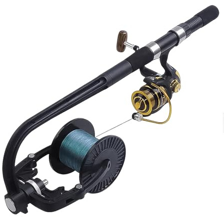Walopola Fishing Reel Spooler,Compact Angling Wire Tool - Lightweight Spooling Winder Station for Spinner, Cast, and Spincast Reels