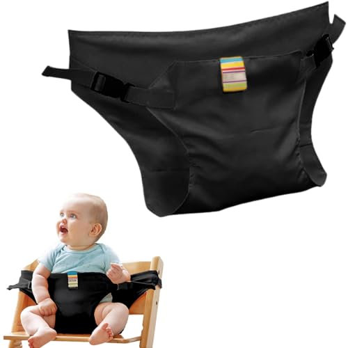 PYRUVAE Hochstuhlgurte, Baby Sicherheitsgurt, Tripp Trapp Gurt, Baby Esszimmerstuhl Sicherheitsgurt Verstellbarer Hochstuhlgurt Für Kleinkinder(Schwarz)