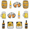 12 Stück Bier Beer Flicken Bügelbilder Bestickte Aufnäher Patches zum Aufbügeln Iron on/Sew on Patch für Aufnähen oder Aufbügeln auf Kleidung,Kleid,Rucksäcke,Jacken,T-Shirt,Hut,Jeans