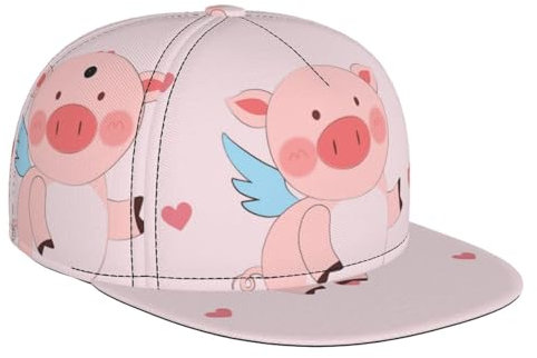 WZYCWB Gorras de béisbol deportivas con diseño de cerdo volador, para golf, pesca, ciclismo, color negro