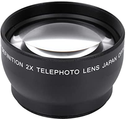 ZDETGU Convertitore Tele Obiettivo 2X per Fotocamera con Attacco da 52 Mm, Lega di Alluminio, Risoluzione Ottica Ad Alta Definizione, Antigraffio, Resistente All'olio, Leggero e