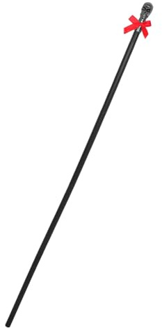 OSALADI Halloween Skull Staff Cane Prop with Skeleton Hand and Bow Plastic Halloween Costume Scepter for Dress up Haunted House Decorations