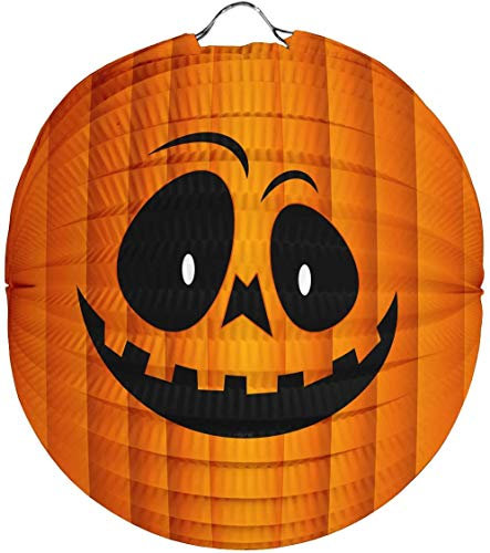 1x Laterne aus Papier * KÜRBIS * für Halloween oder Motto-Party // Deko Party Fete Set Mottoparty Motto Kürbis Kinder Kindergeburtstag Geburtstag Lantern Pumpkin