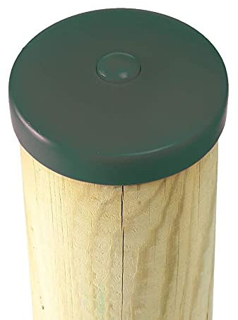 Gartenpirat Abdeckkappe Zaunkappe grün aus Kunststoff für runde Pfosten Ø 121 mm