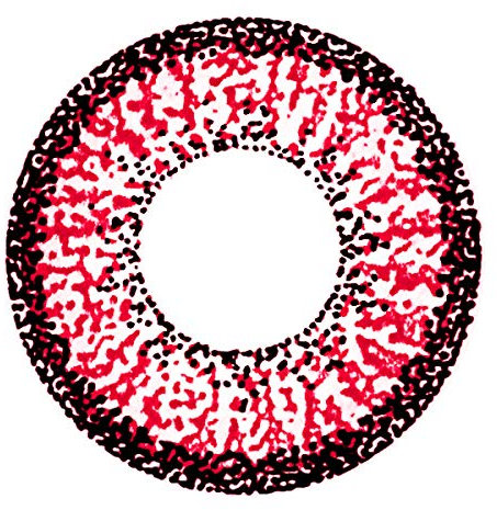Matlens - GEOLICA Farbige Kontaktlinsen mit Stärke rot red Nine Color AN-A48 2 Linsen -7.50 dpt. und gratis 1 Kontaktlinsenbehälter 1 Pflegemittel 50ml