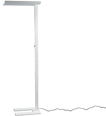 Arcchio LED Büro Stehlampe dimmbar weiß, Bürolampe Stehlampe Uplight und Downlight, Deckenfluter 6000lm, 4000K, Standleuchte Office, Büro-Stehleuchte