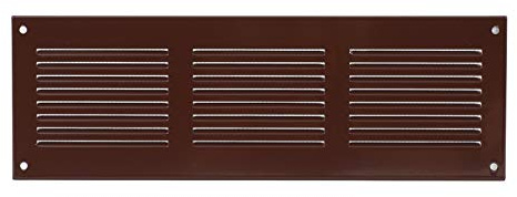 MKK – 18529 – Griglia di ventilazione da parete con chiusura in metallo, per impianti di aerazione, zanzariere, richiudibile., Marrone