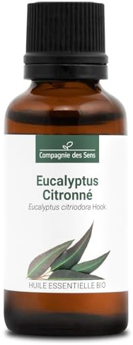 EUCALYPTUS CITRONNÉ BIO - 30mL - Huile Essentielle de Qualité Premium - 100% Pure, Naturelle, Garantie ChromaCert - Chémotypée et Intégrale - La Compagnie des Sens