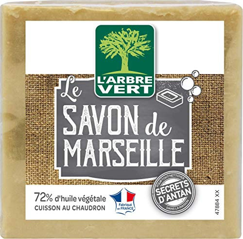 L'Arbre Vert Secrets d'Antan Le Savon de Marseille - 72% d'huile végétale cuisson au chaudron - 300g