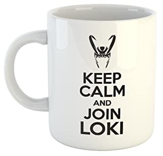 clothinx Kaffeetasse mit Aufdruck Keep Calm And Join Loki