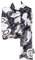 CYZLANN Damen-Schals, 100 % Seide, lange, leichte Schals für Damen, Schwarz Weiß, 71' x 35' (Appro)