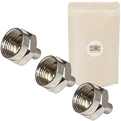 3x Tappo a vite coassiale tipo F maschio - resistenza 75 Ohm per cavo connettore TV antenna satellite - Adaptout marca francese